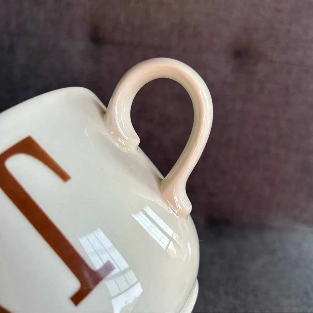 “CHOCOLAT” Coffee Mug, Ivory, Cream, Tan, Brown, 16 oz